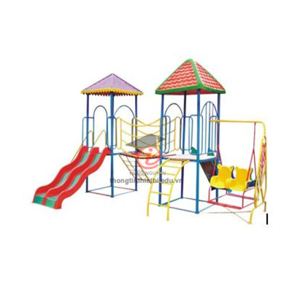 Nhà chòi 2 khối 2 máng trượt